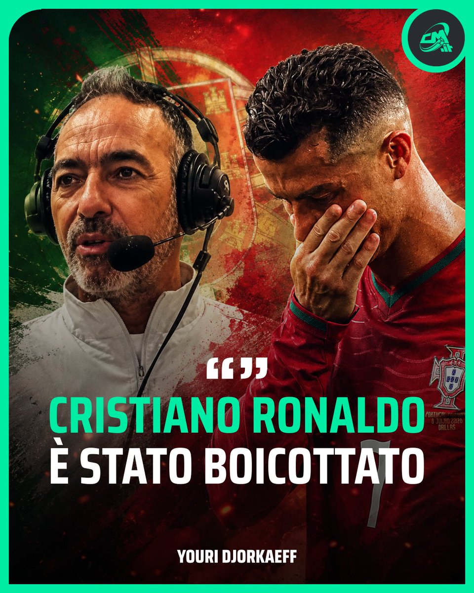calciomercatoit's tweet photo. 🔴Youri #Djorkaeff sul Portogallo: "Se hai Cristiano Ronaldo, la squadra deve giocare per Cristiano Ronaldo, e non è stato affatto così. Ha 40 anni, lo sai da sempre come gioca. Si sente che è stato boicottato dalla sua stessa squadra. Non è stato servito, non è stato messo nelle migliori condizioni. O non lo prendi, o lo prendi assicurandoti che la squadra giochi per lui"