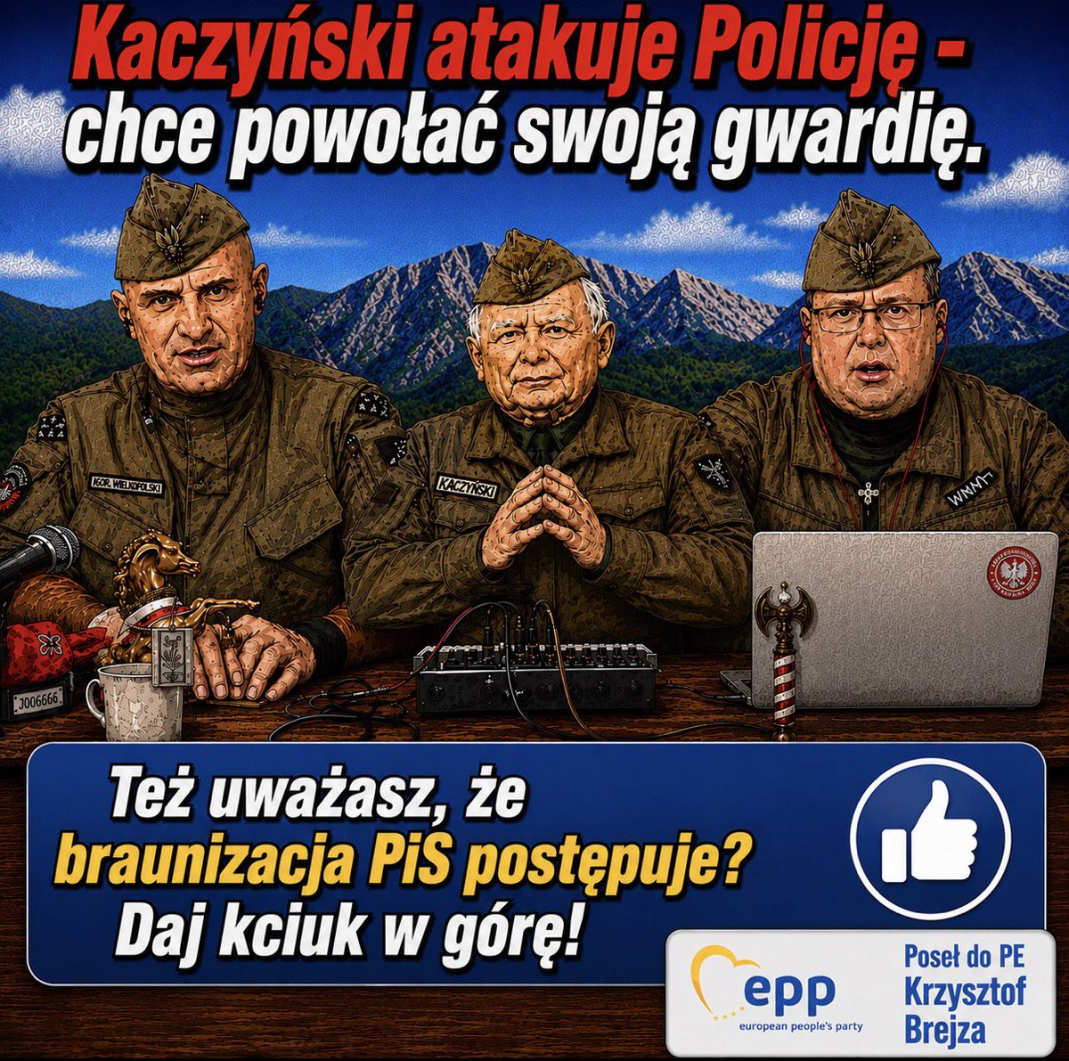 krzysztofbrejza's tweet photo. J. Kaczyński chce mieć swoich braci kamratów i zapowiada powołanie bojówek na kontrze do policji.
To znak, że w politycznej bezradności popada w ekstremizm. https://t.co/PW9zaRlyUP