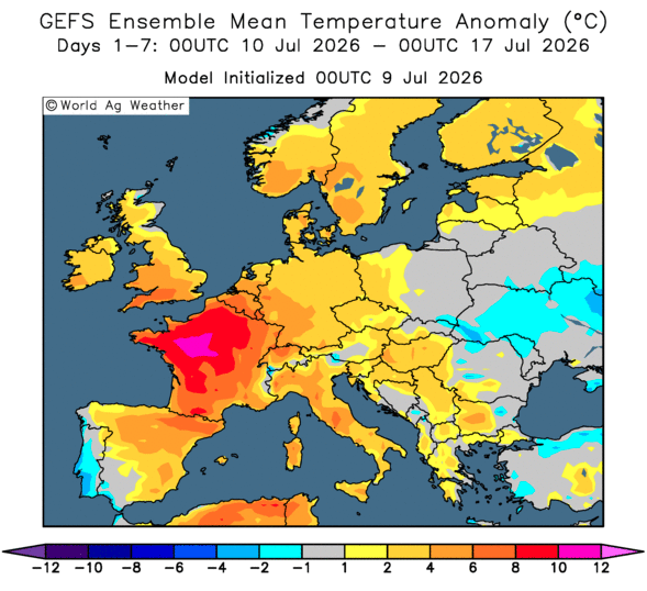 grains_jamescol's tweet photo. France #wheat condition ratings tumble another 3% pts to 65%

Meanwhile harvest accelerates to 59% complete, from just 26% a week ago

The average for this time of year is only 25%

Just how small is this crop going to be? Estimates ~31 mmt

#Corn too suffering badly, 47% good, down 10% on week
