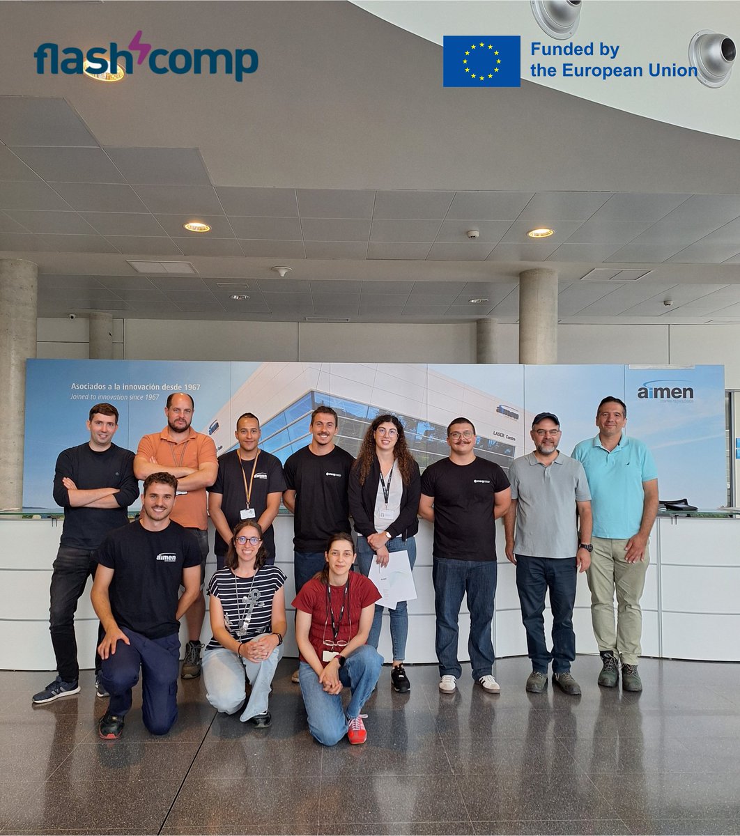 aimenct's tweet photo. 🤝 #aimenct hosted partners from @Lortek, @inegi_portugal and #IAI for the @flashcomp_eu aero-use case validation. Together, we advanced process monitoring technologies for defect-free composite manufacturing, supporting more sustainable aerospace production. 

#AIMENResearch https://t.co/MzZuJwWH19