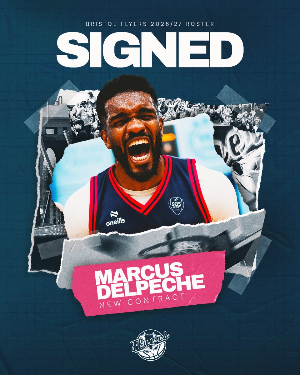 BristolFlyers's tweet photo. ✍️ 𝗢𝗙𝗙𝗜𝗖𝗜𝗔𝗟.

Marcus Delpeche is returning for the 2026/27 season! 🔥 https://t.co/KOEvnawhGE