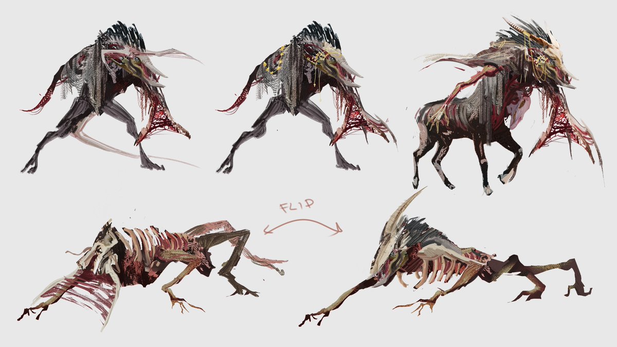 CheekiBreekio's tweet photo. I actually explored this as a concept for a soulslike inspired boss! https://t.co/JhO4gDng0J