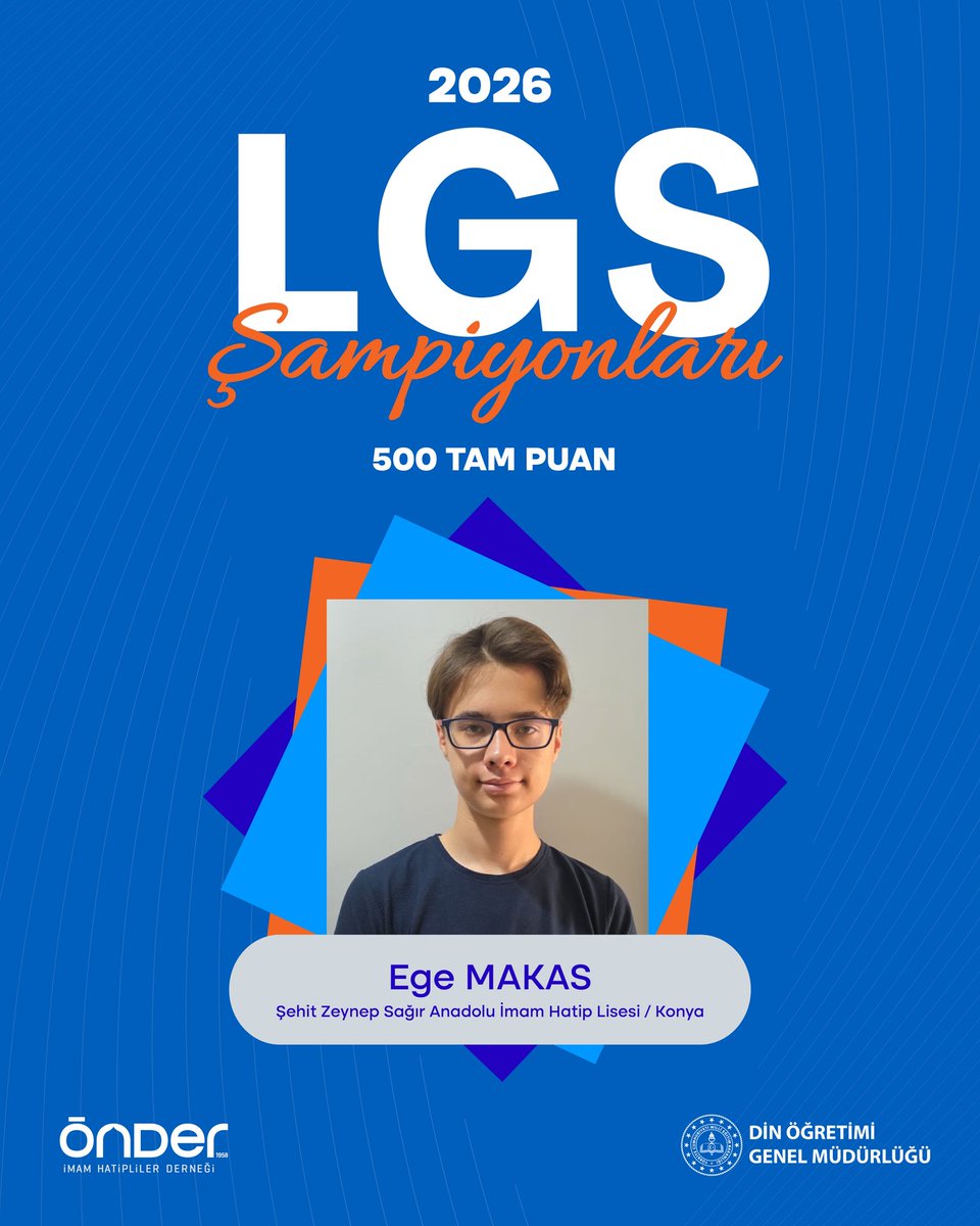 onderihl's tweet photo. Şampiyonumuz Ege Makas’ı tebrik ediyor başarılarının devamını diliyoruz 🏆🚀

#lgs2026 https://t.co/pEKOwK4X1v