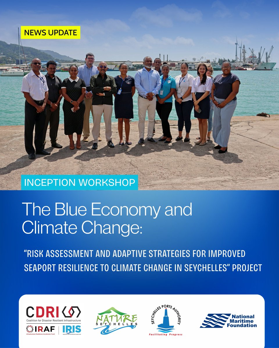 NatureSey's tweet photo. Nature Seychelles and the #Seychelles Ports Authority held an inception workshop for the "Risk Assessment and Strategies for Seaport Resilience in Seychelles" project. Funded by @cdri_world this project aims to evaluate climate risks port infrastructure &amp; enhance resilience. https://t.co/60Ay6G9P9F
