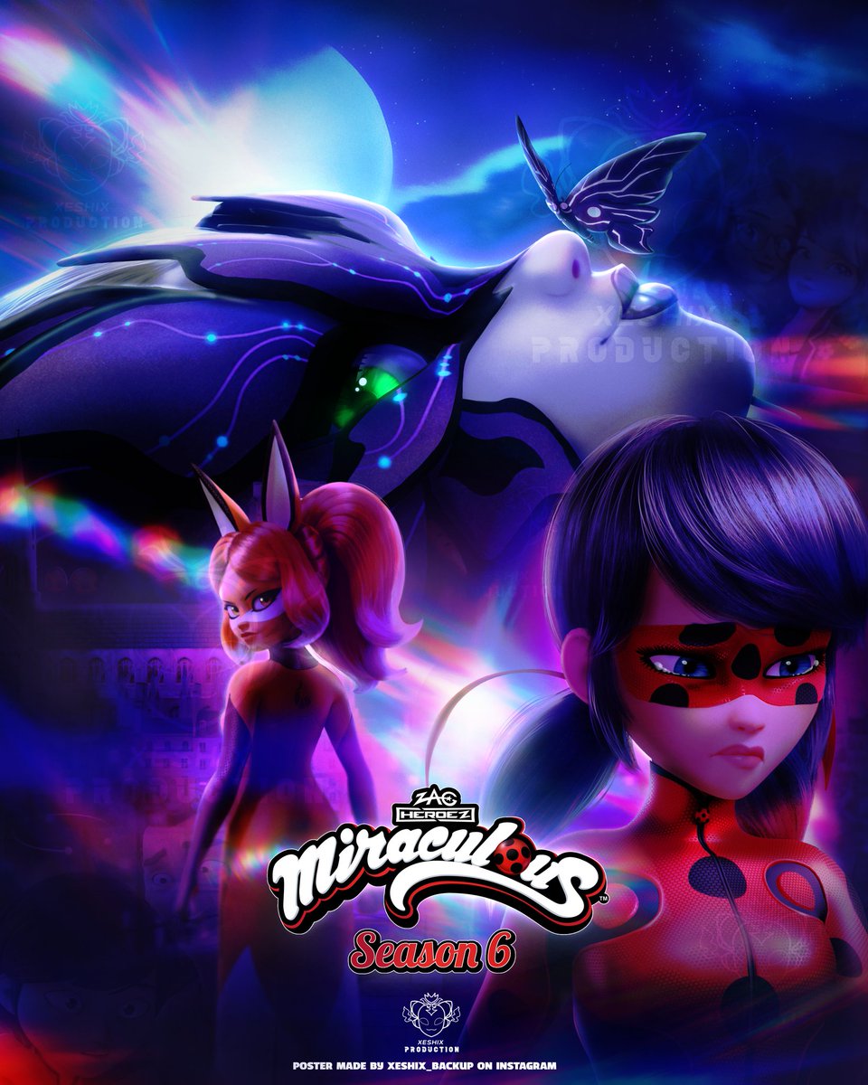 Xeshix_'s tweet photo. 🐞 MIRACULOUS SEASON 6 FINALE POSTER 
Lots of chaos, surprises, and revelations in store for this season finale! Be prepared! 👀

#miraculous #miraculousladybug https://t.co/BJG2CBA1AA