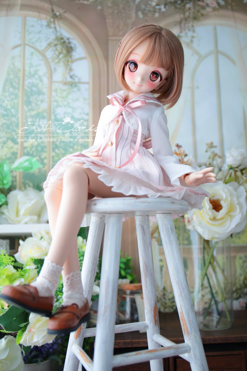 フリル装飾のドール 昨年人気のセーラーフリルセットアップ。今季は生地を変えて販売いたし