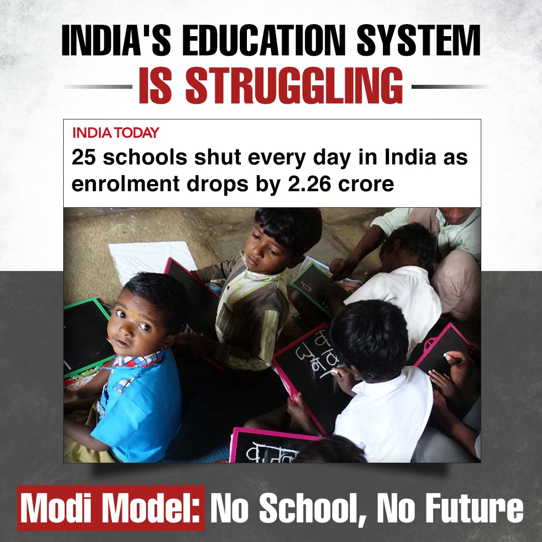 INCIndia's tweet photo. Declining Enrolment, Declining Accountability https://t.co/VOBdldhbry