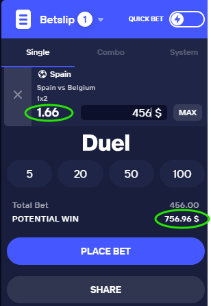 VISHESHMY1's tweet photo. @JuannDis hey man same spain bet on duel pays 757$ 😭 https://t.co/Orxg75kzKH