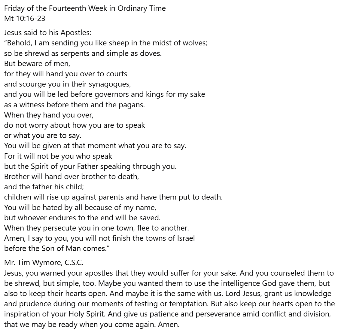 DanielB88599902's tweet photo. As we go out into the world today, may we stay close to Jesus Christ in all we think, say, and do, so that we might be Him for someone in need of any kind. #followhim https://t.co/gYGoOI4p4B
