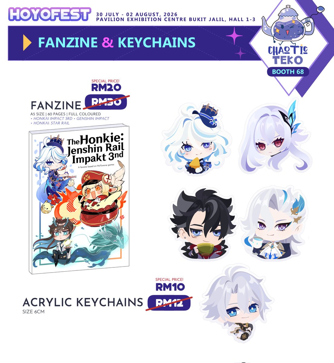 PurpleIndigo22's tweet photo. We are incredibly excited to announce that we secured a booth in the HoYoFEST Artist Alley this year! 🎉

Check out our catalogue! There's more coming soon as our artists are cooking up some exclusive pieces just for you 🎨

#hoyofest #GenshinpImpact #HonkaiStarRail https://t.co/G1OpaApHnV