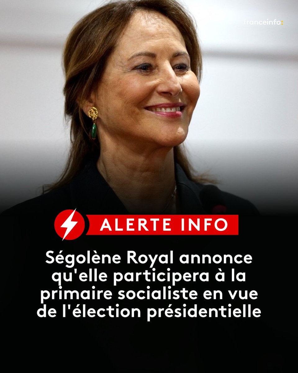 franceinfo's tweet photo. ⚡ ALERTE INFO :

"Je prends cette initiative avec humilité, sans égo, et sans posture de supériorité comme on en voit trop", a-t-elle justifié.

➡️ https://t.co/mKgLNOnsTc https://t.co/I9cQHyytTQ