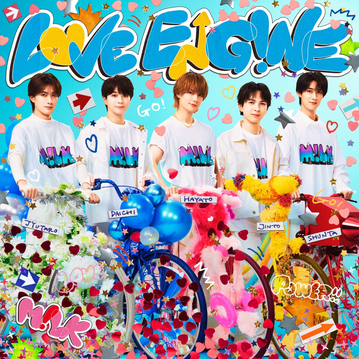 faninfo_milk's tweet photo. 🚨タイトル＆ジャケット写真公開🚨

9月16日(水)発売💿
M!LK 1st Mini Album
「LOVE ENG!NE」✨

待望のタイトル＆ジャケットがついに解禁🎉
発売前にぜひチェック！

▼予約・詳細
🛒https://t.co/jR6H9wg1rv

#MILK #LOVEENGNE #PR https://t.co/rBF4nEHtoJ