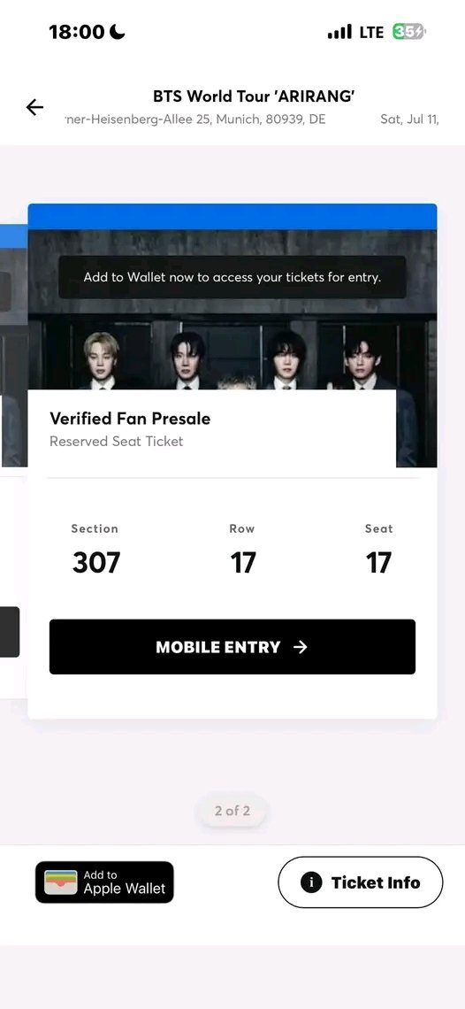 high_grades001's tweet photo. Army 💜💜 I have tickets to the BTS ARIRANG World Tour in Germany 🇩🇪. Dm me (negotiable)
€170 each
Secure transfer tickmaster
#BTS_ARİRANG #btsmunich https://t.co/tY5AF9N1Zt