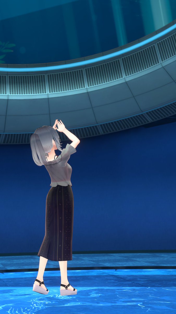 TiO2SiO2's tweet photo. 「#VRChat記憶部」の撮影会 その２
  「holoAquarium （Prod․ by Amelia Watson）」
 #写真撮る人撮られる人集会 #RQz_Photo https://t.co/H1WL1bt8tt