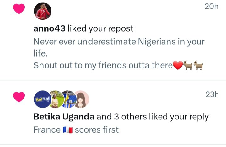 Lionelmessi009's tweet photo. This was you admin liking my post 23hrs ago but now you are awarding someone of 17hrs ago with the same answer as mine .
Admin why😭😭😭😭😭😭😭😭😭😭😭😭😭😭😭😭😭😭
Lord corruption has now reached in big companies .
But why uganda amongst all .
@BetikaUg https://t.co/rtGXs4DMO7