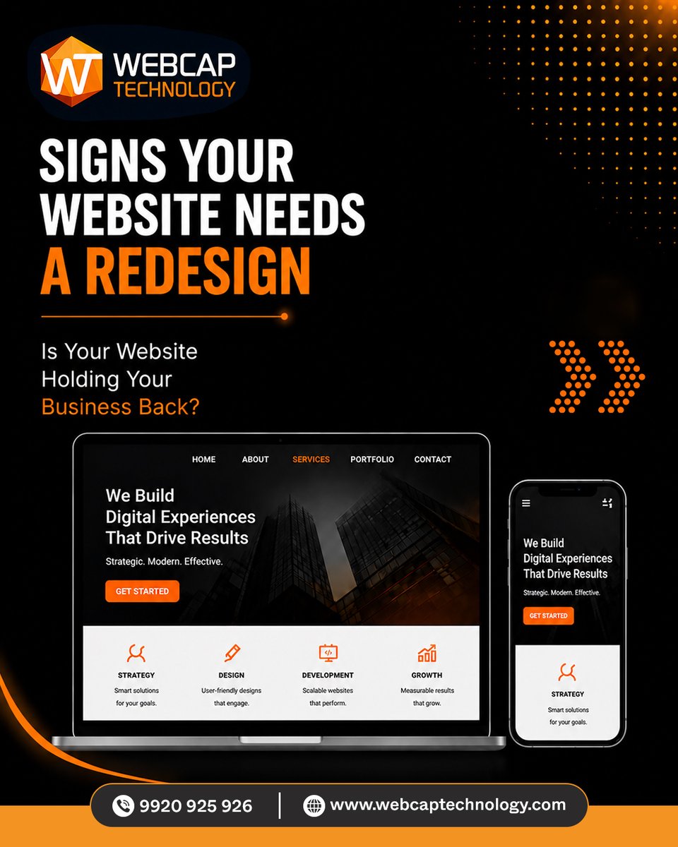 Webcaptech's tweet photo. Great business deserves a great website.

If your site isn't attracting enquiries, doesn't work well on mobile, or feels outdated, it might be holding your business back. Give your online presence the upgrade it deserves.

#WebDesign #WebsiteRefresh https://t.co/4gTHz2muOE