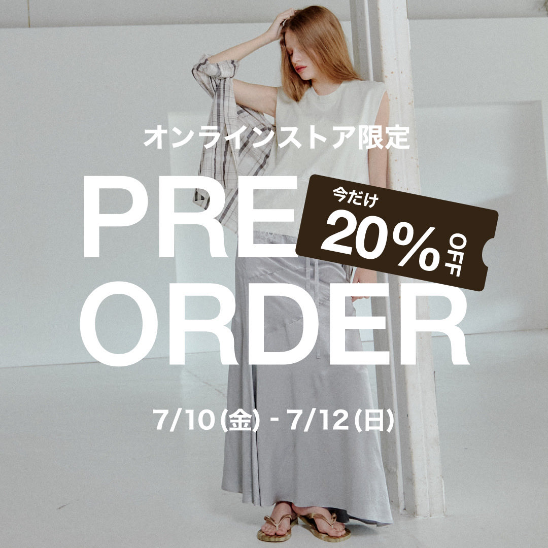 LCBNEWS's tweet photo. オンラインストア限定｜ 3DAYS PRE ORDER 【20%OFFクーポン配信】
⁡
期間限定開催！
予約アイテムが20%OFFでご購入いただけるクーポンを配信。
⁡
▪︎予約期間
7/10（金）19:00-7/12（日）23:59
クーポンコード  【AW267】
⁡ 🔗https://t.co/lYtll2qNbn

#LECIELBLEU
#ルシェルブルー https://t.co/2n2f90joCo