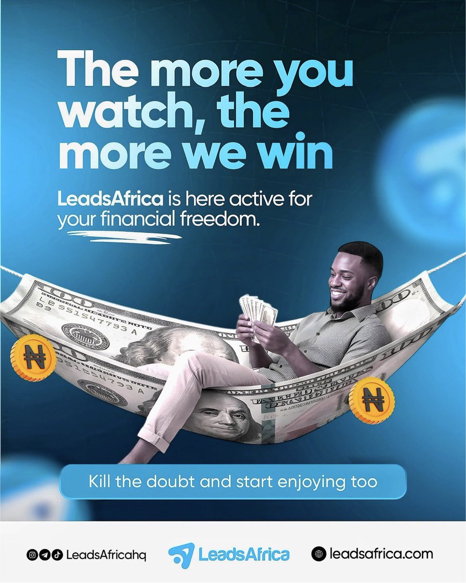 Exeqtionerr's tweet photo. Everyday Money Moves 💪

How much do you make daily. 🤔

On LeadsAfrica, all activities is rewarded with cash. 

With as low as N750, N1,500 N3,000 N5,000 

Join LeadsAfrica now and start Withdrawing like others 

https://t.co/LKurmWHH3x https://t.co/aSZZibjLfl