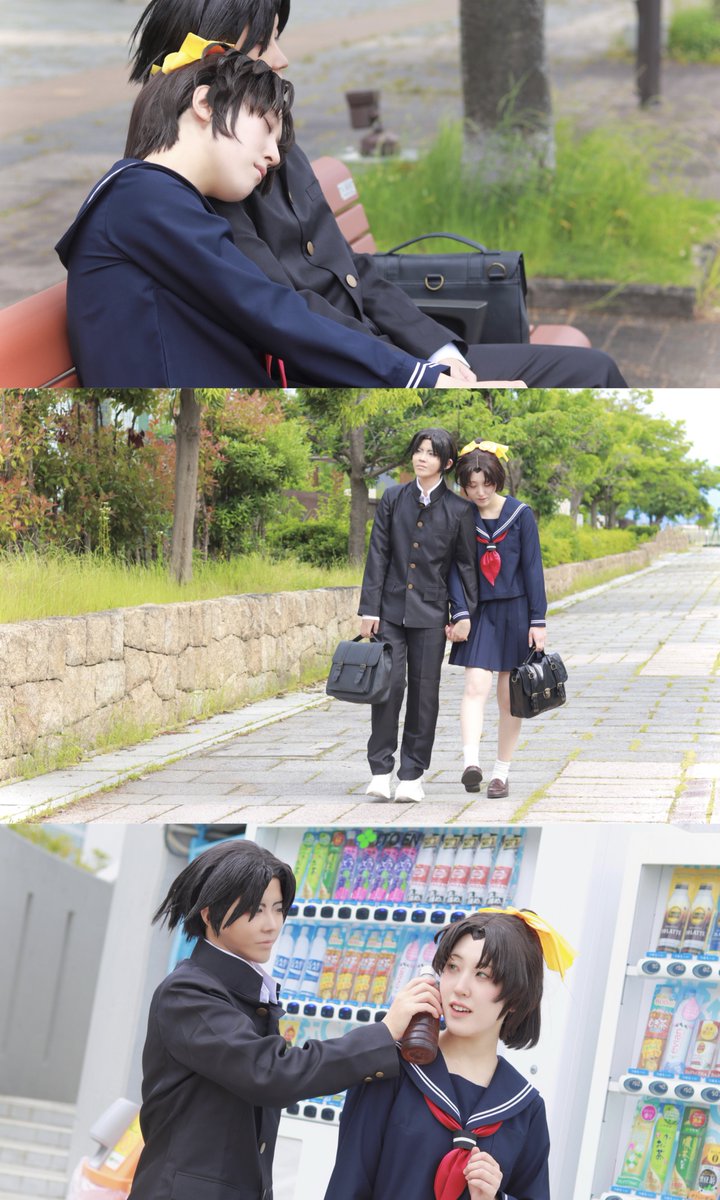 ss__o126's tweet photo. cosplay ┆DC　　*tap推奨
  服部平次　遠山和葉

＿
　 ねぇ平次 ＿＿

　　　　  　　　＿＿ ＿💛💚
photo: @pitsuko_  
 #アミティエ_リバモ　 #cosplay https://t.co/7sMJVYiF6Q