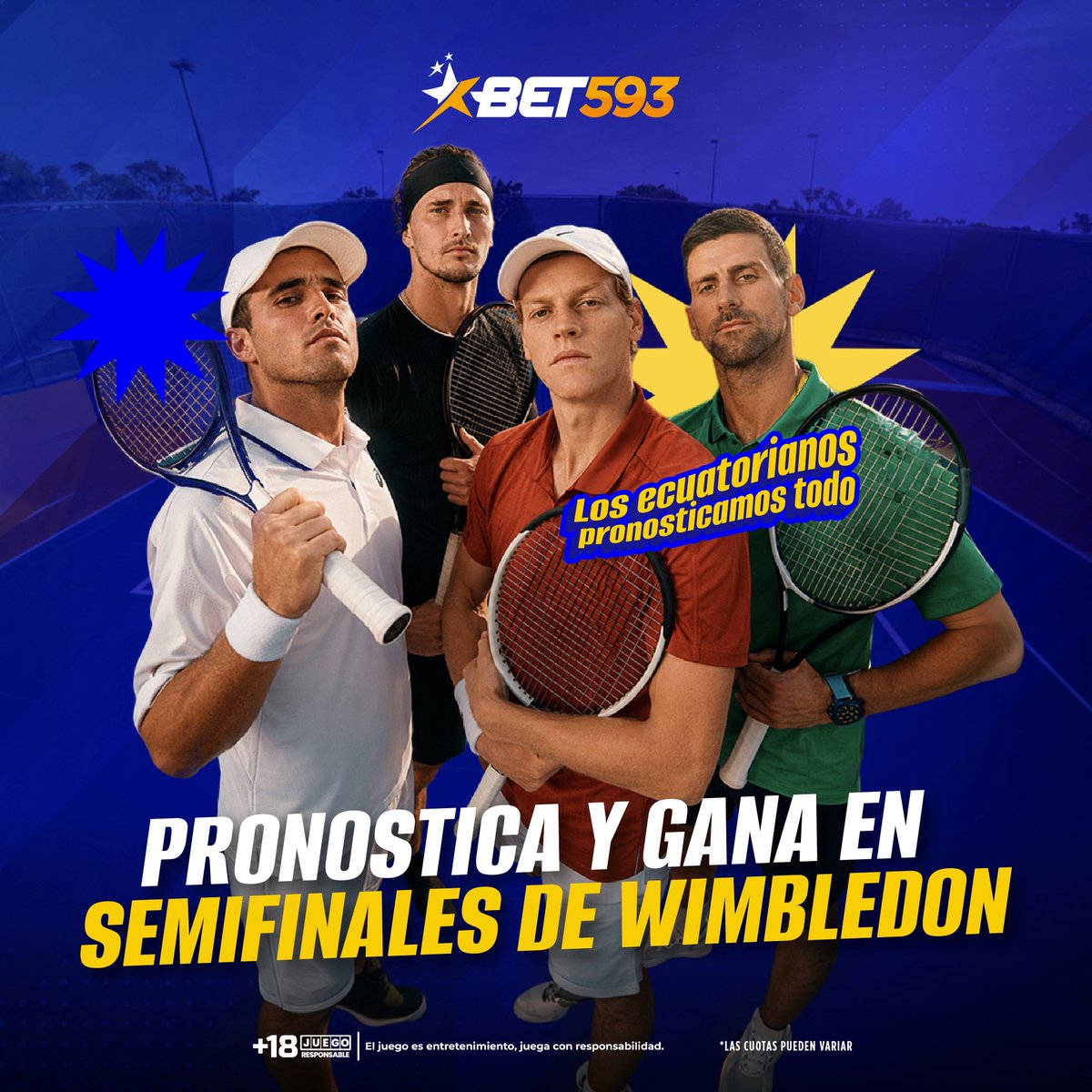 bet593's tweet photo. ¡Solo los gigantes soportan esta presión! 🎾👑

Revisa el carrusel, aplica nuestra estrategia y multiplica tu saldo sin dudar. Toma el control de la jugada, ¡porque es de ECUATORIANOS pronosticar TODO! 💥💸👇

Pronostica en Bet593.

#Bet593 #GanoConBet593 https://t.co/EOOLSB4Rts