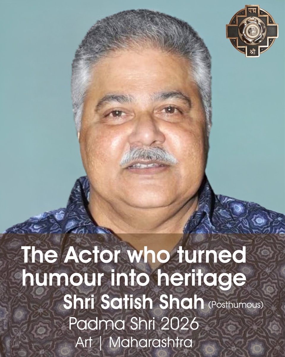 AIRMarkapuram's tweet photo. #PadmaShri to be conferred upon distinguished individuals in recognition of their exemplary contributions in the field of art:  ➤ Satish Shah (Posthumous) ➤ Madhavan Ranganathan ➤ Gadde Babu Rajendra Prasad https://t.co/zMKYpCaxD9