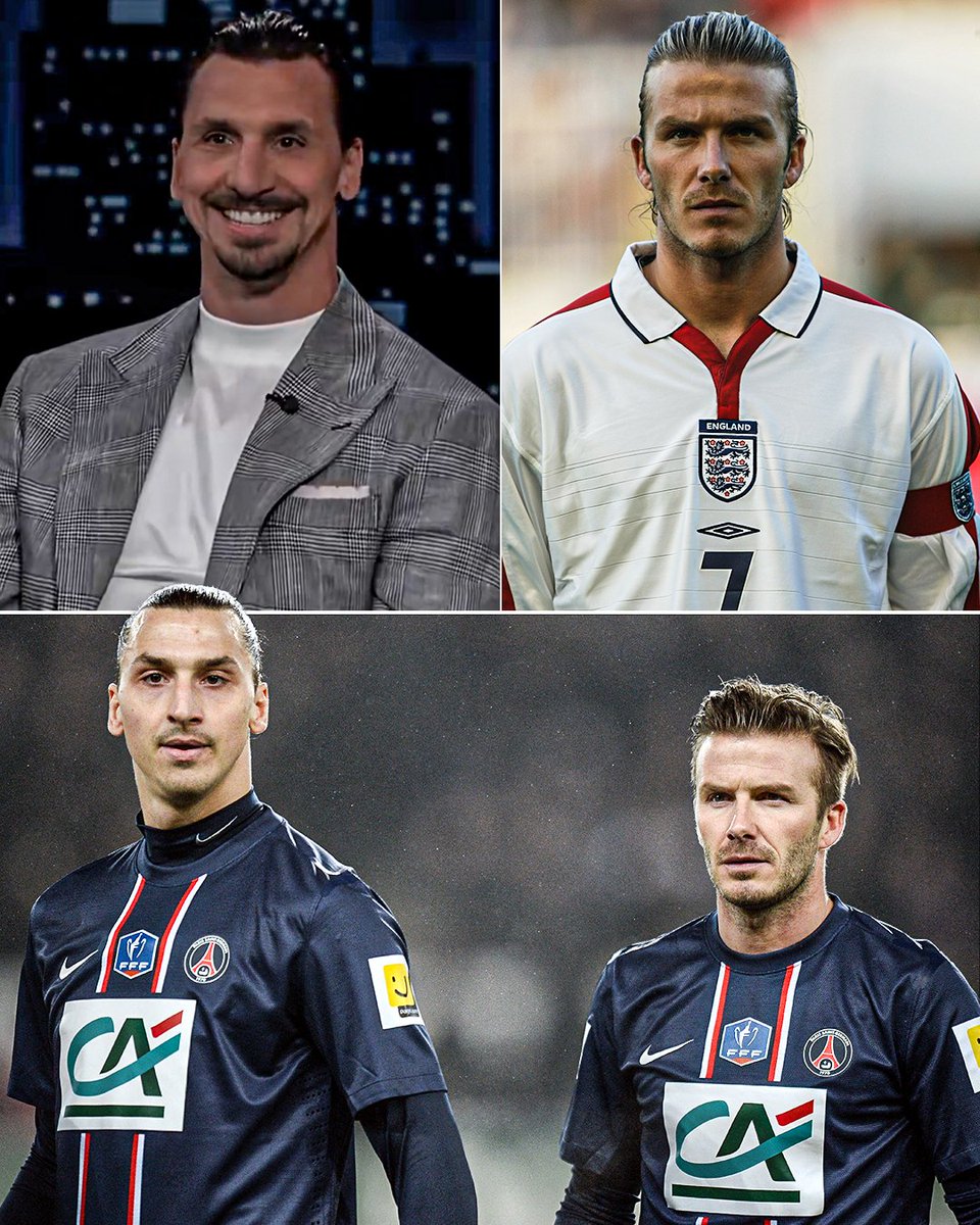 ESPNUK's tweet photo. Zlatan Ibrahimović has a story about David Beckham's PSG initiation 🎶😂:

🗣️ "If you’re new to a team, you have to introduce yourself to the team during your first few days or weeks.

On our team, you had to sing to introduce yourself. He [Beckham] kept telling me, 'Zlatan, I’m not doing that. Forget about it,' I said. 'No, you have to.'

Three days passed, then I told him, ‘David, you have to sing now. Finally, he said, ‘Okay’, He stood up and whispered to me, 'Help me.' I said, 'Okay.' Then he started singing the English national anthem.

I looked at him and said, 'My friend. I can’t sing the English national anthem.' Everybody was staring at him, and his face turned bright red. He was so uncomfortable, but that’s our way of welcoming new players to the team.

I can tell you one thing: he’s not a good singer."

(via Jimmy Kimmel live)