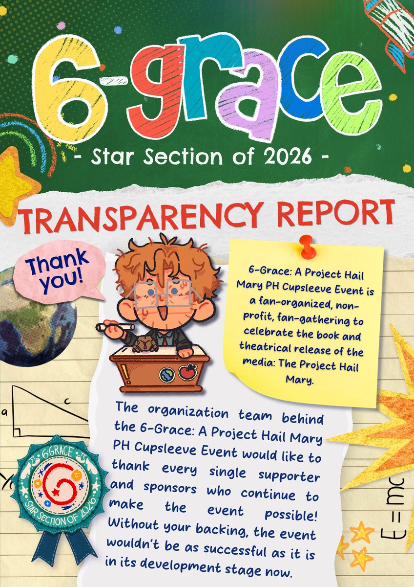 petrovaPH_CSE's tweet photo. Once again, the team behind #6_GRACE: Star Section of 2026 is infinitely grateful for the generosity of every single sponsor and supporter! 🌟 

The following is a transparency report detailing the current earnings and expenses incurred for the event thus far. https://t.co/yyZ5w5d3bi