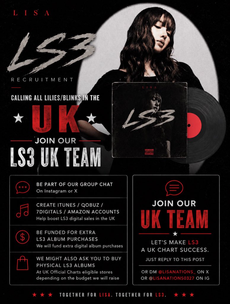 LISANATIONS_'s tweet photo. 🇬🇧 Calling all UK Lilies and Blinks!

#LS3 is coming, and we need your help! 🙏🏻 If you’re in the UK, reply to this post or send us a DM! https://t.co/bbDyA4IsLO