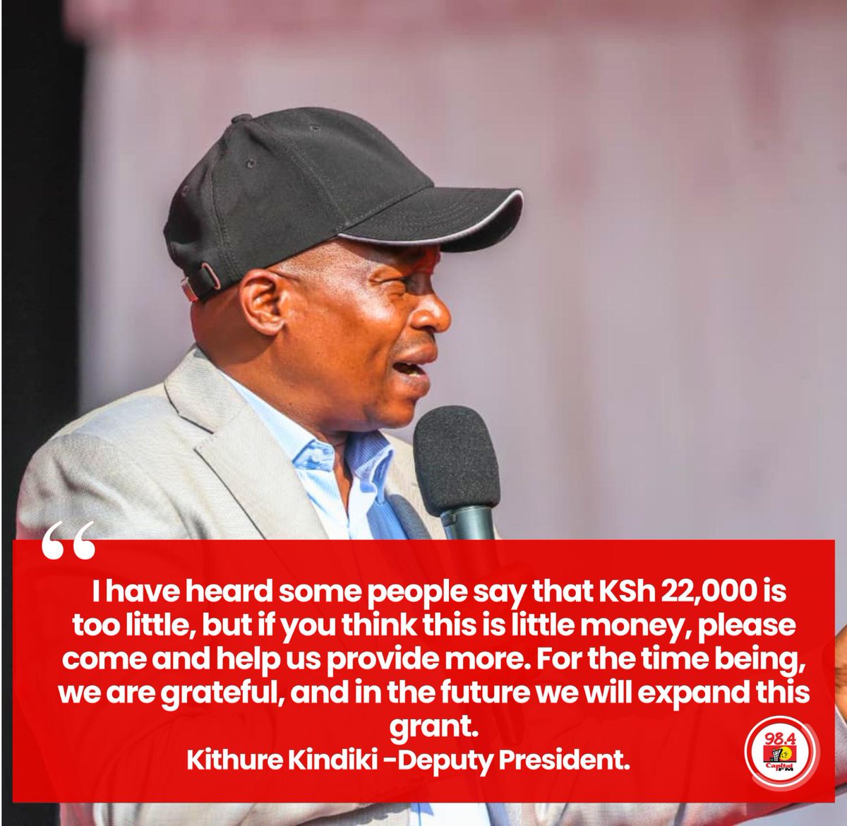 CapitalFMKenya's tweet photo. Kindiki : Today, we are disbursing funds to a total of 122,000 young people across Kenya. Each of you will receive KSh 25,000, but KSh 3,000 will go to NSSF as your savings. The remaining KSh 22,000 will be sent directly to your phone. https://t.co/AiL4PR5Poo