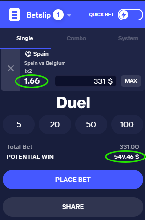 VISHESHMY1's tweet photo. @0800Cj look at this dude exact same spain 1x2 on duel gives 549$. 🔥 https://t.co/e41mEbcZcA