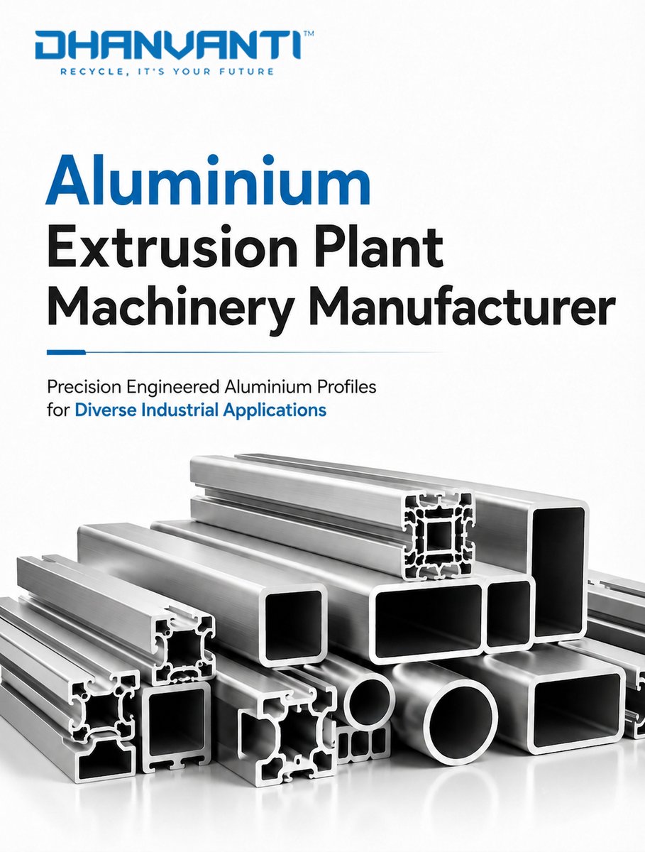 dhanvanti_eng's tweet photo. Precision starts with the right #Technology.

From #AluminiumScrap to high-performance #ExtrusionProfiles, every stage of the process is #Engineered for efficiency, accuracy, and consistent quality. 

#DhanvantiEngineering Pvt. Ltd.
♻️ #Recycle, It's your Future. https://t.co/xan9bcVK99