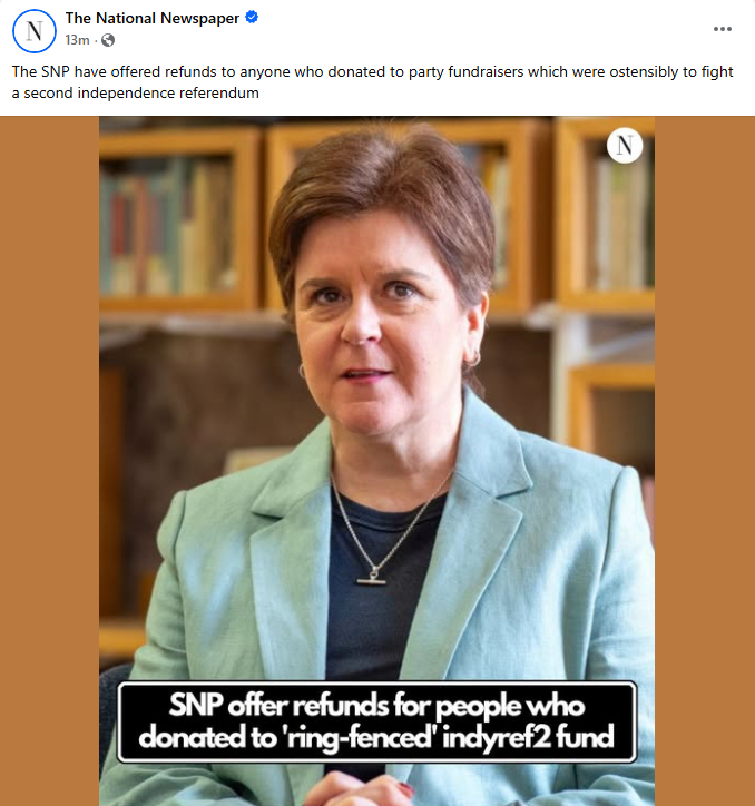 CrossgateCentre's tweet photo. Somebody should tell The National and the NuSNP they shill for that offering to pay back ringfenced funds that you stole after the theft is outed doesn’t negate the crime or give you immunity from prosecution. https://t.co/mv75DWMWPK