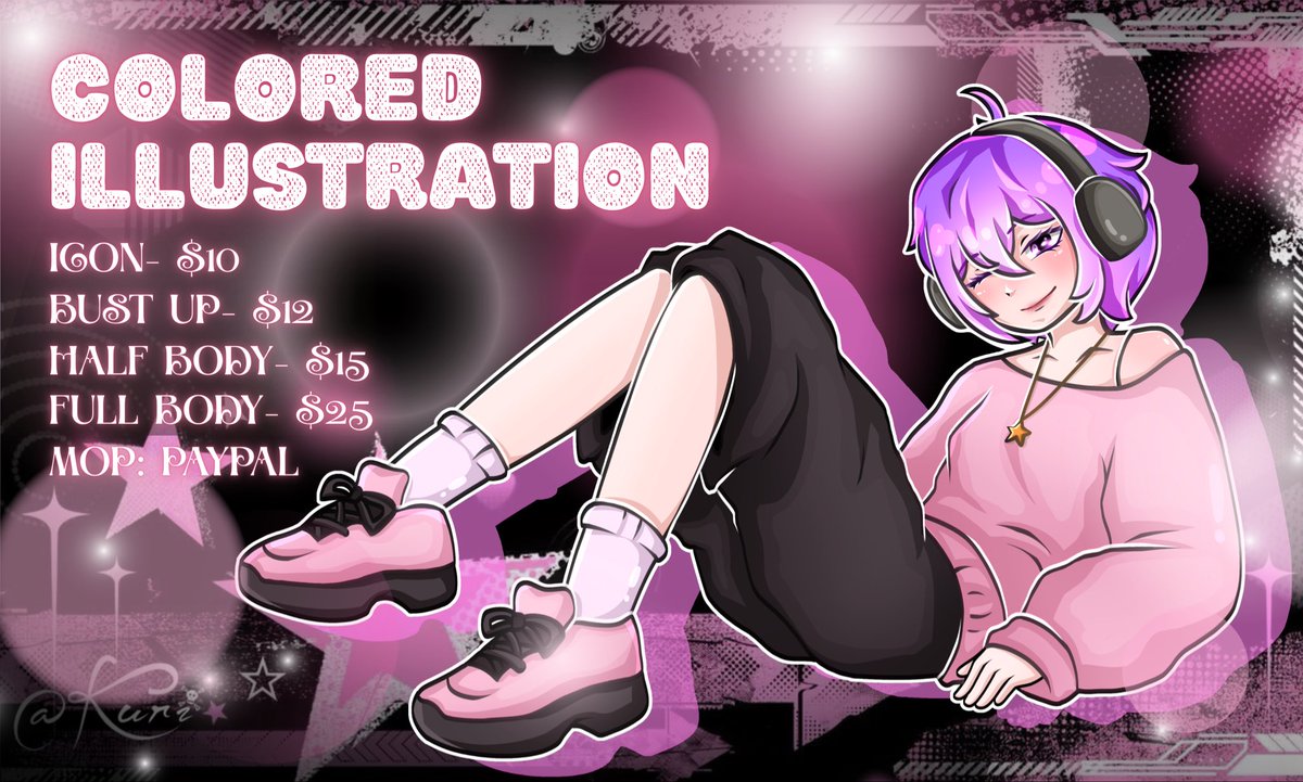 KuriiiComms's tweet photo. OPEN FOR COMMISION ON VGEN!
🩷COLORED ILLUSTRATION:
Icon-$10
Bustup-$12
Halfbody-$15
Fullbody-$25
🤍SKETCH ILLUSTRATION:
Icon-$5
Bustup-$8
Halfbody-$10
Fullbody-$15

Add ons:
character- $10
background request- $10

https://t.co/jh6XSCHv1A

#Vgen #Vgencommision #vgencom https://t.co/mw5f2QNuOm