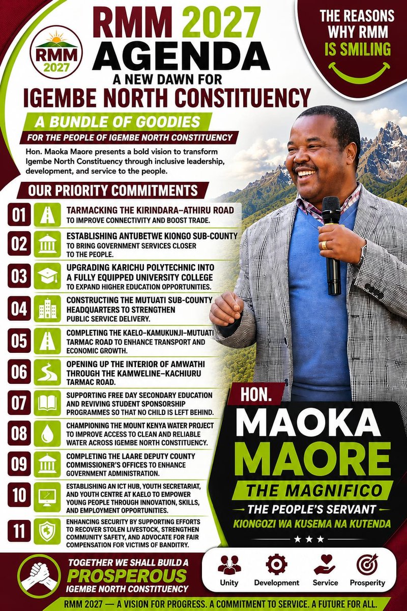 KalumaSilas1's tweet photo. 2027 will be a defining moment for Igembe North because voters will be  moving away from temporary handouts. Residents want action-oriented leaders with proven track records.The election will decide if the constituency moves forward with a new vision or continues to lag behind. https://t.co/dEyCuJyNRb