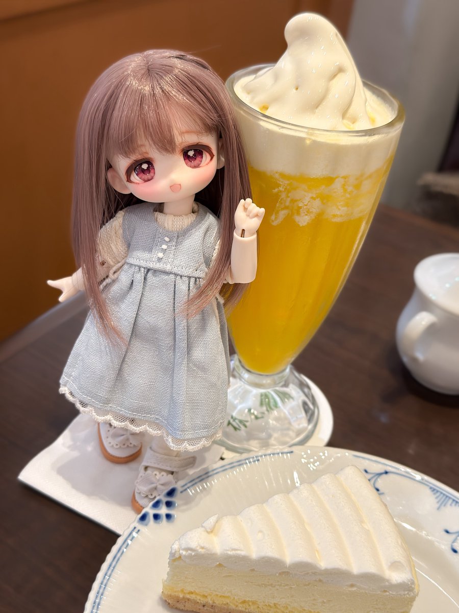 Rui_0321s's tweet photo. チーズケーキとオレンジフロート🍊🍦

 #ボニバニ6 https://t.co/jObCYtm4eW