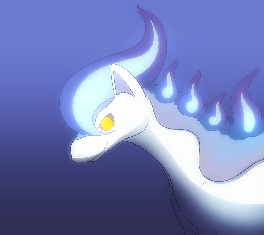 Spikeheila's tweet photo. My bestie's Ponyta Dusk https://t.co/pjgSM04Bs7