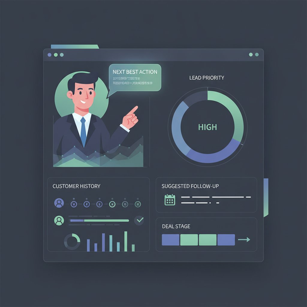 Mdotcomtr's tweet photo. The best CRM does not just tell you what happened.
It helps you decide what to do next.
AI CRM turns customer data into clear next steps for your sales team.

#AI #CRM #SalesEnablement #RevOps #B2B https://t.co/SzzpGXrbpi