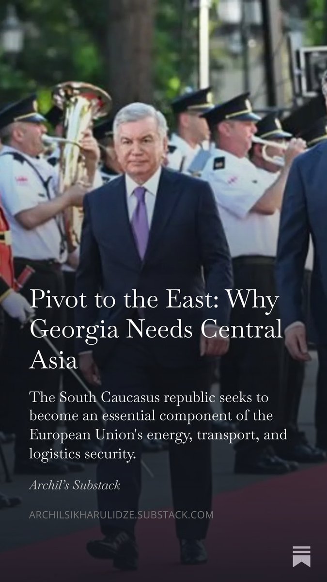 achosikha's tweet photo. 💲🛤 Georgia views the countries of Central Asia not only as economic partners capable of strengthening its position as a transit hub, but also as a geopolitical instrument for exerting pressure on Europe.

🔗 READ: https://t.co/wEoVyar6oR

#Georgia #CentralAsia #Geopolitics https://t.co/h4UkAnvboV
