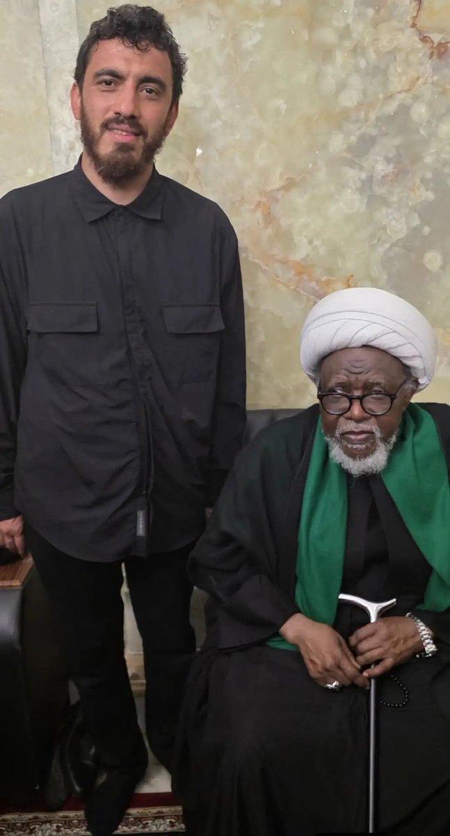 Realyaseer's tweet photo. Sayyid Hassan Khomeini and Haj Mahdi Rasool, met with Sheikh Zakzaky (H), after the funeral prayer of our beloved father, at Mashhad Iran. https://t.co/eclHOTEfyP