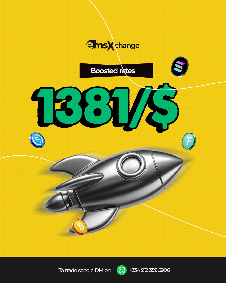 myemsx's tweet photo. Today's rate: 1381/$

Whether you're cashing out gift cards, converting freelance earnings, or just want a rate you can trust we've got you.

Trade now
Whatsapp link in bio https://t.co/o6TbUlv2hG