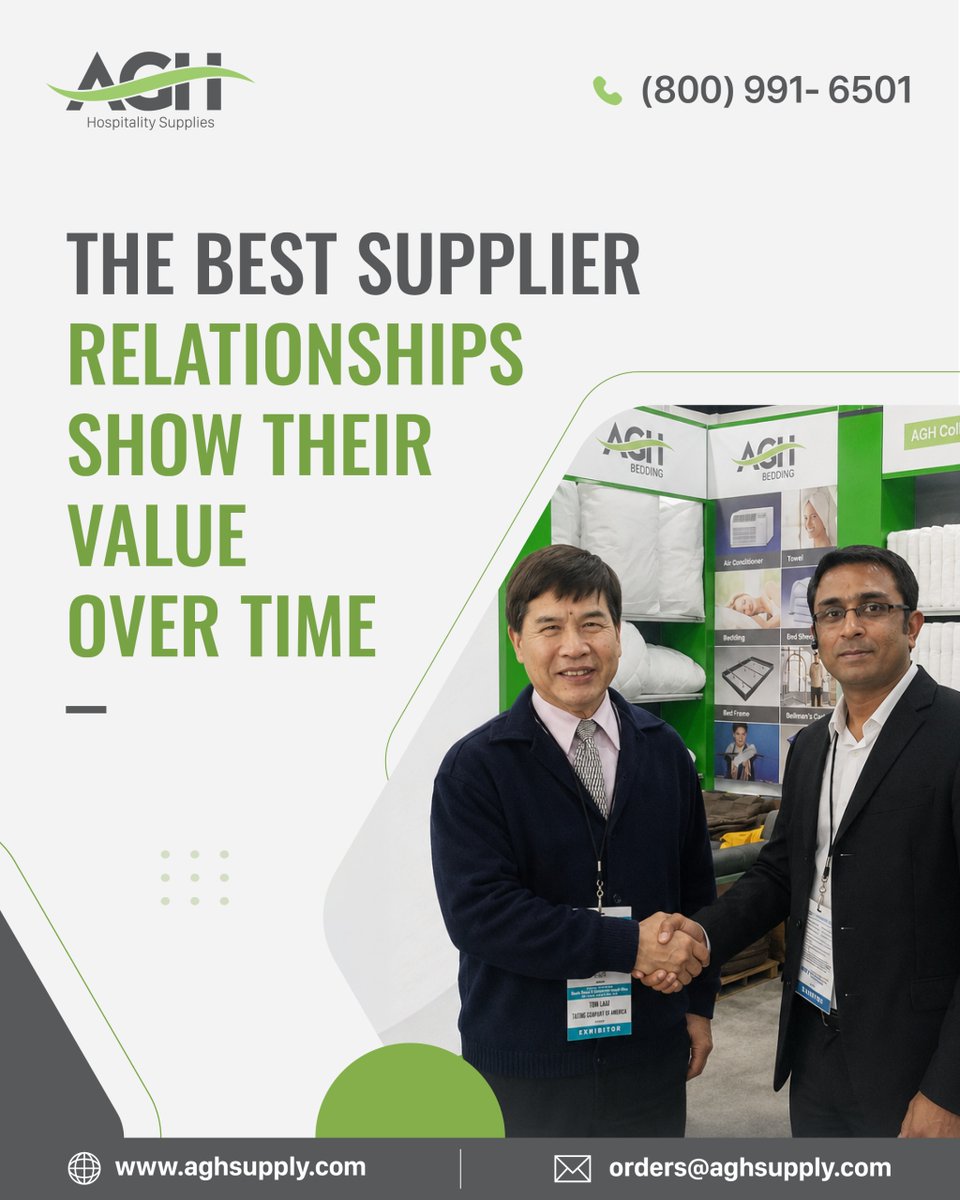 agh_supply's tweet photo. The strongest supplier relationships are built in communication, consistency, and being dependable over time.

#aghsupply #aghhospitalitysupplies #supplychain #aghsupply #HospitalitySupplies #10yearsofagh https://t.co/Dw2olaIZBV