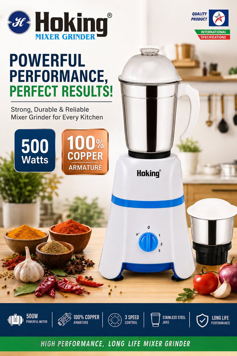 adanEnterprise's tweet photo. HOKING MIXER GRINDER 
#HOKING #KITCHEN https://t.co/ZRAuaJHrGj