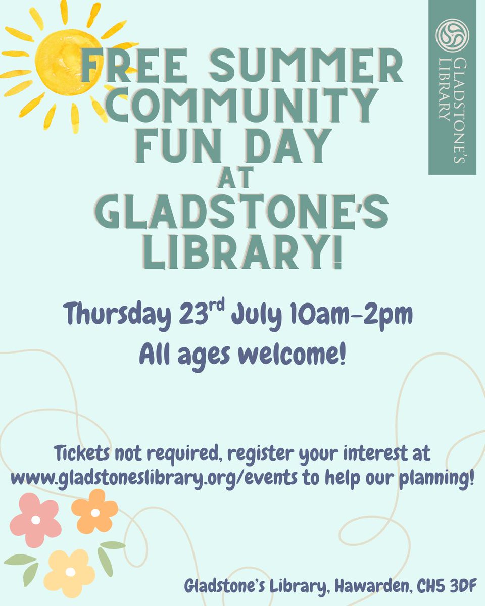 gladlib's tweet photo. Join us for a fun-filled day for all ages! Travel along our story trail finding activities like clay model making, sun printing, badge making, mini book making, and more!

🗓️Thu 23rd July
🕑️Drop in 10am-2pm
🎟️Free. Register your interest on our website to help our planning! https://t.co/0mSXDSRgVm