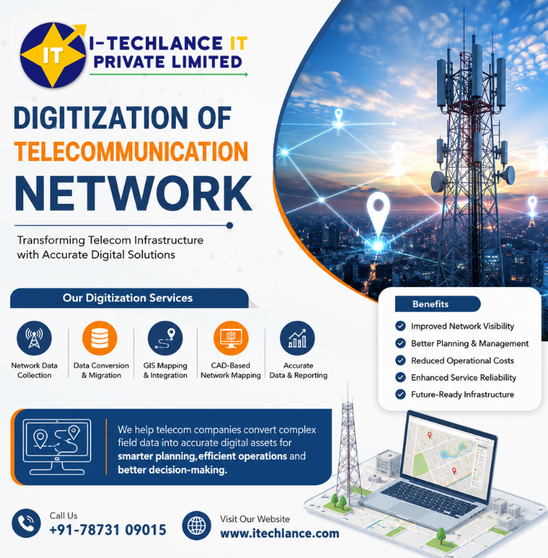 LanceItech's tweet photo. Digitization of Telecommunication Network
🌍 Web: https://t.co/HjecdimQUM
💬 Call: +91-78731 09015
💬 Email: info@itechlance.com
#iTechLance #TelecomDigitization #DigitalTransformation #SmartNetwork #TelecomSolutions #NetworkUpgrade #FutureReady #DigitalConnectivity https://t.co/cwyMs2ppCL