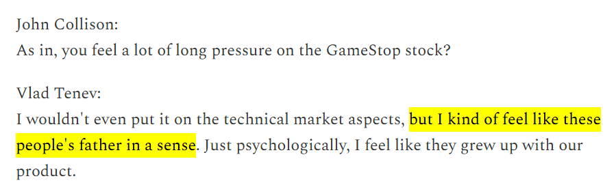 Pojimonker's tweet photo. VLAD CALLED HIMSELF THE FATHER OF GME AND WALLSTREETBETS IN AN INTERVIEW

We sent a Cryptofather coin for Elon, CZ, and Toly, and now we can do the same for Vlad The GameStop Father

https://t.co/AJGaYM2Tvh https://t.co/RWG8Pp6YBz