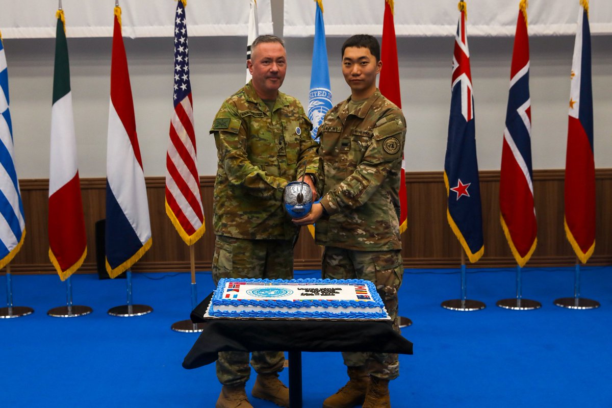 UN_Command's tweet photo. Behind every success of the UNC are the dedicated people who make our mission possible. We marked our 76th anniversary by recognizing the personnel whose professionalism, commitment, and selfless service continue to strengthen peace and stability on the #KORPEN. #UnderOneFlag https://t.co/2qtA8KDzpp
