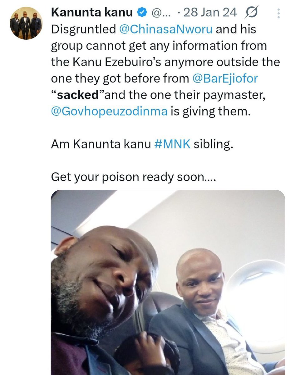 DavidWondas's tweet photo. NNAMDI KANU REALLY MESSED UP BY FOLLOWING THAT ADVICE.
Before this, even with the DOS still in charge we’d hear “MNK SAY” and people listened. But after MNK fake dissolving of the DOS and brought in unknown faces, he shot himself in the foot.
The authority he once had—when “MNK SAY” carried weight even without DOS interference—is gone.
Now his words will no longer land the same, and he’s the one losing relevance. It’s sad he did this to himself.