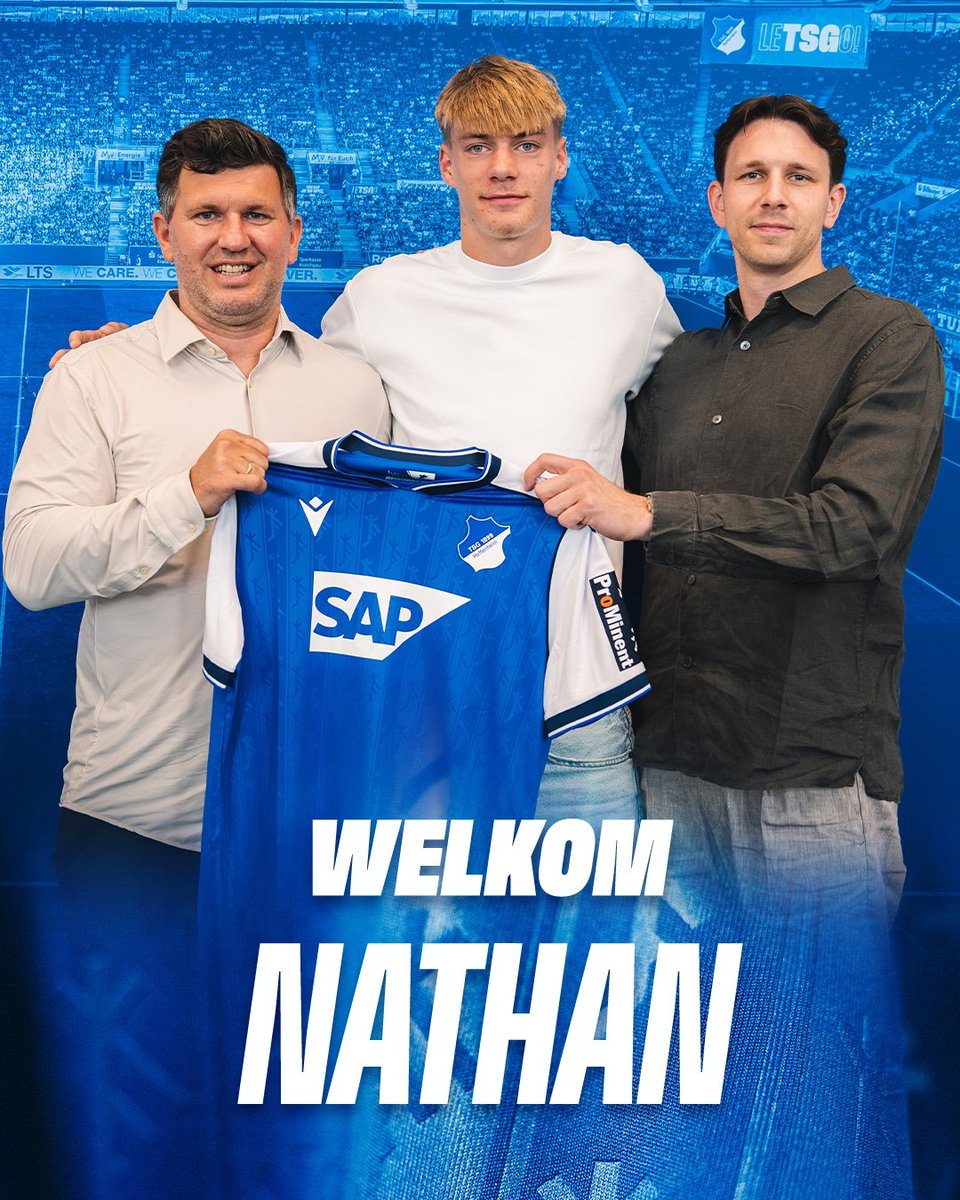 Tuttocalcionew2's tweet photo. ✅ UFFICIALE ✅
Nathan #DeCat è un nuovo giocatore dell'#Hoffenheim
Arriva per 20M€+1M€ di bonus dall'#Anderlecht 🤝
Contratto fino al 30 giugno 2031 ✍️
#Calciomercato
#Transfers
#Bundesliga https://t.co/Nr8lDm1TRu