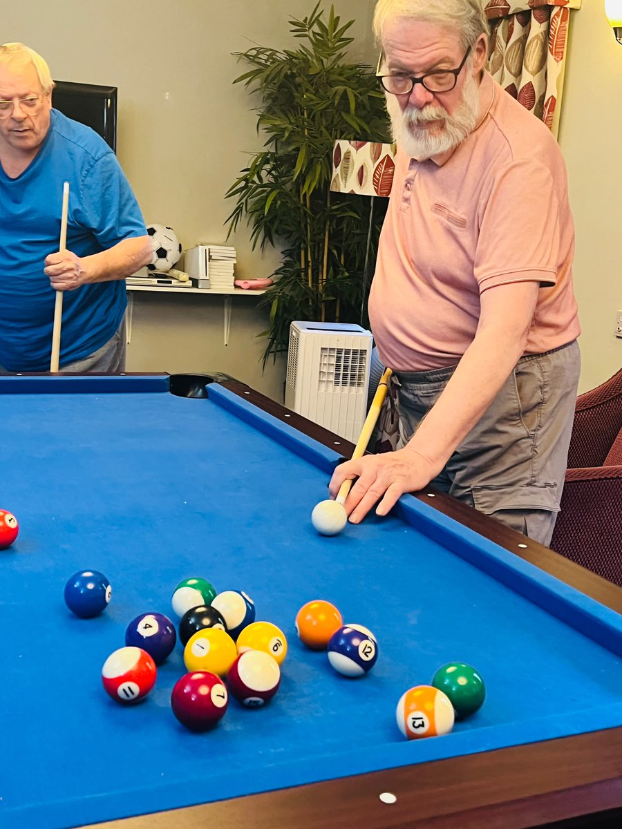 CHNursinghome's tweet photo. Whether it's planning the next move on the chessboard in Welshmill Woods, or lining up the perfect shot on the pool table, there was plenty of opportunity to keep busy recently. 
#frome #somerset #wellled #safe #residentialcare https://t.co/tRddduiBtT