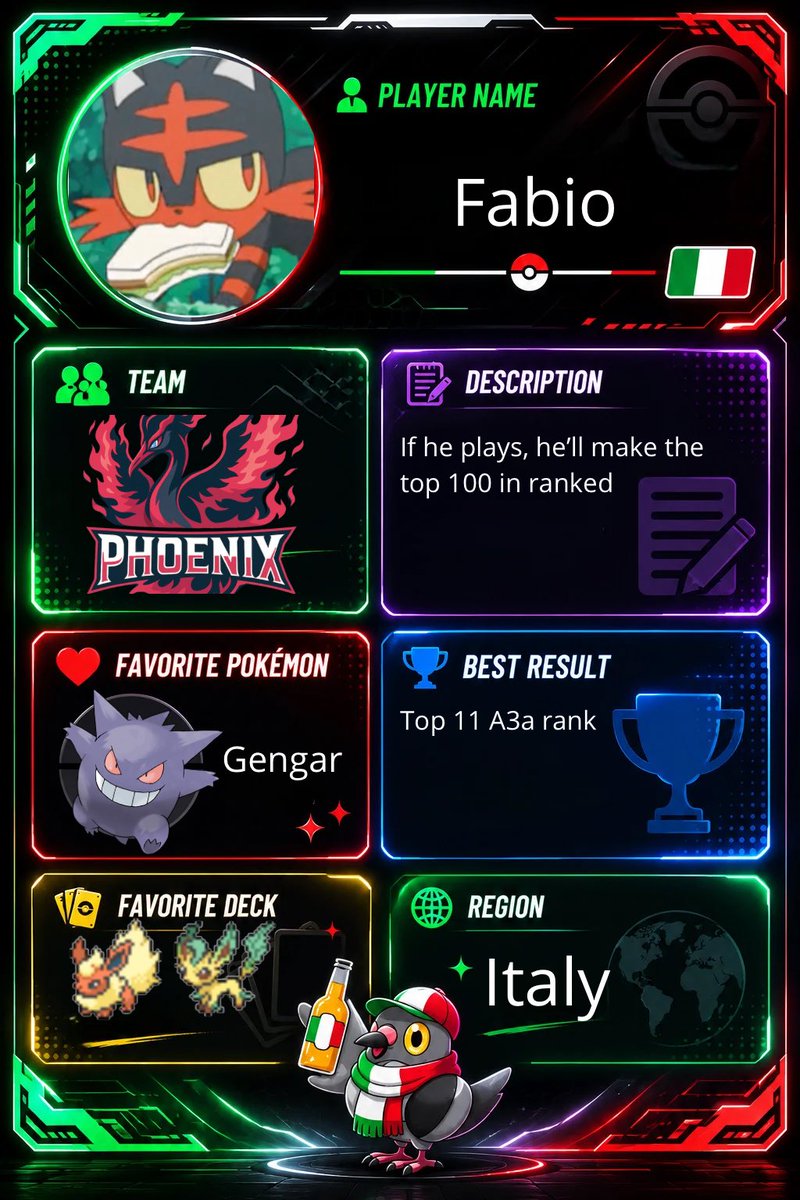 ItaSquadPOCKET's tweet photo. Player presentation 
4/16 https://t.co/K0jSKaNabI